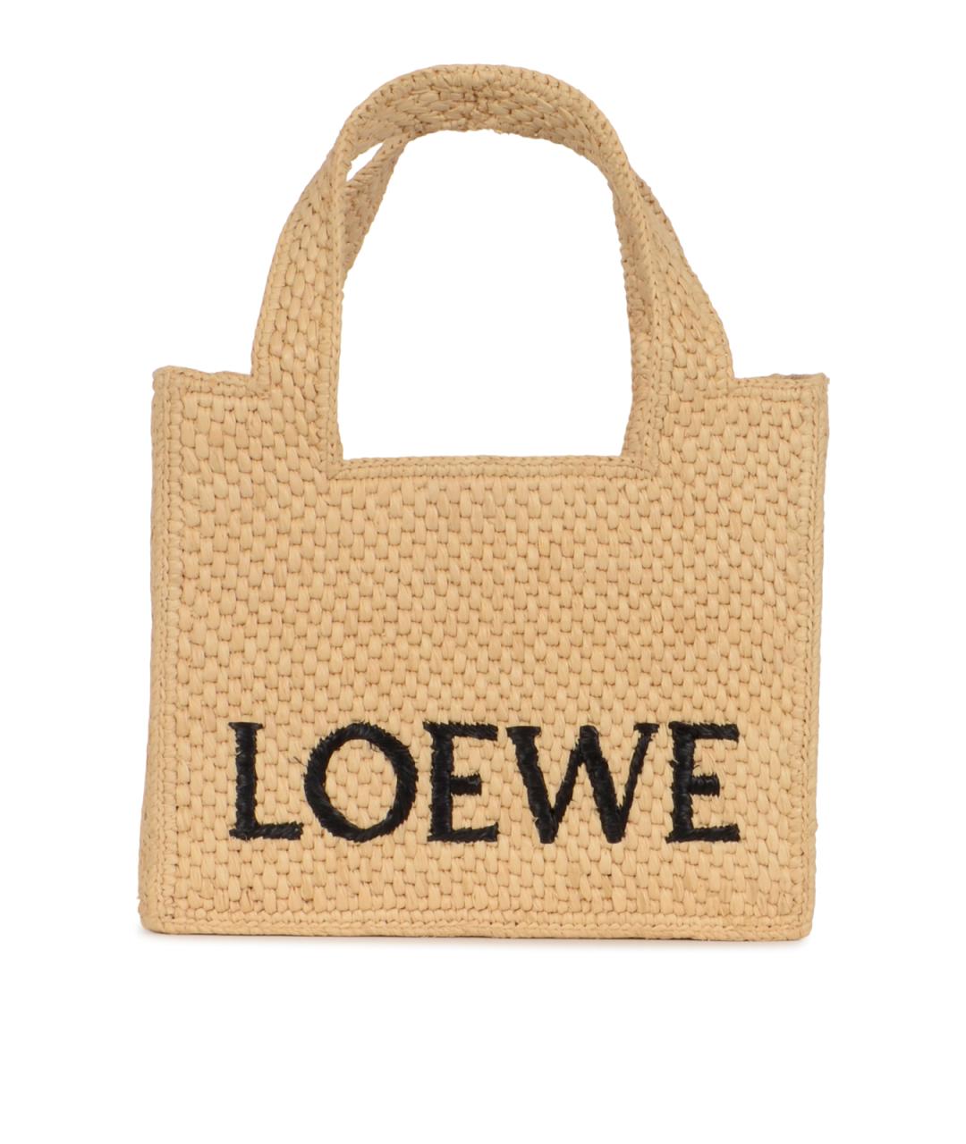 LOEWE Бежевая сумка тоут, фото 1
