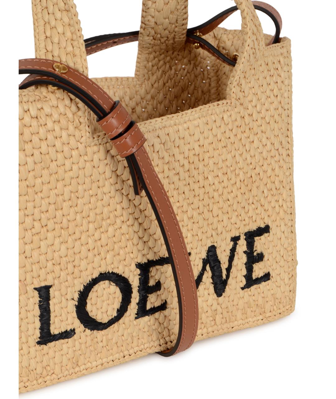 LOEWE Бежевая сумка тоут, фото 4
