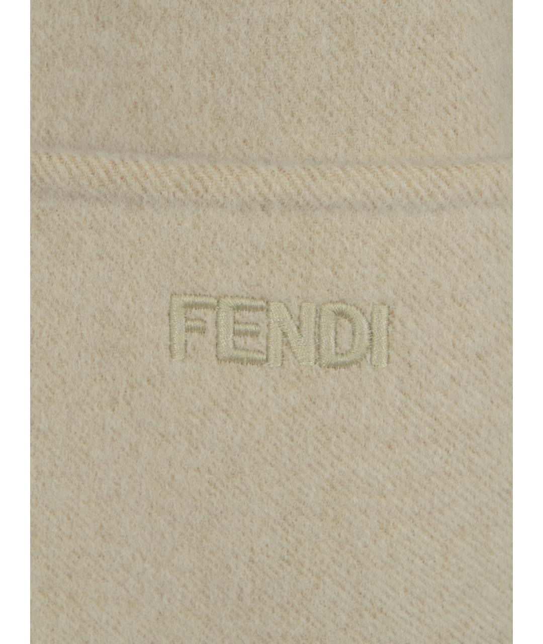 FENDI Бежевая шерстяная куртка, фото 3