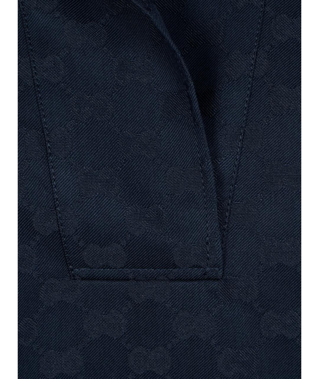 GUCCI Темно-синяя полиэстеровая рубашка, фото 3