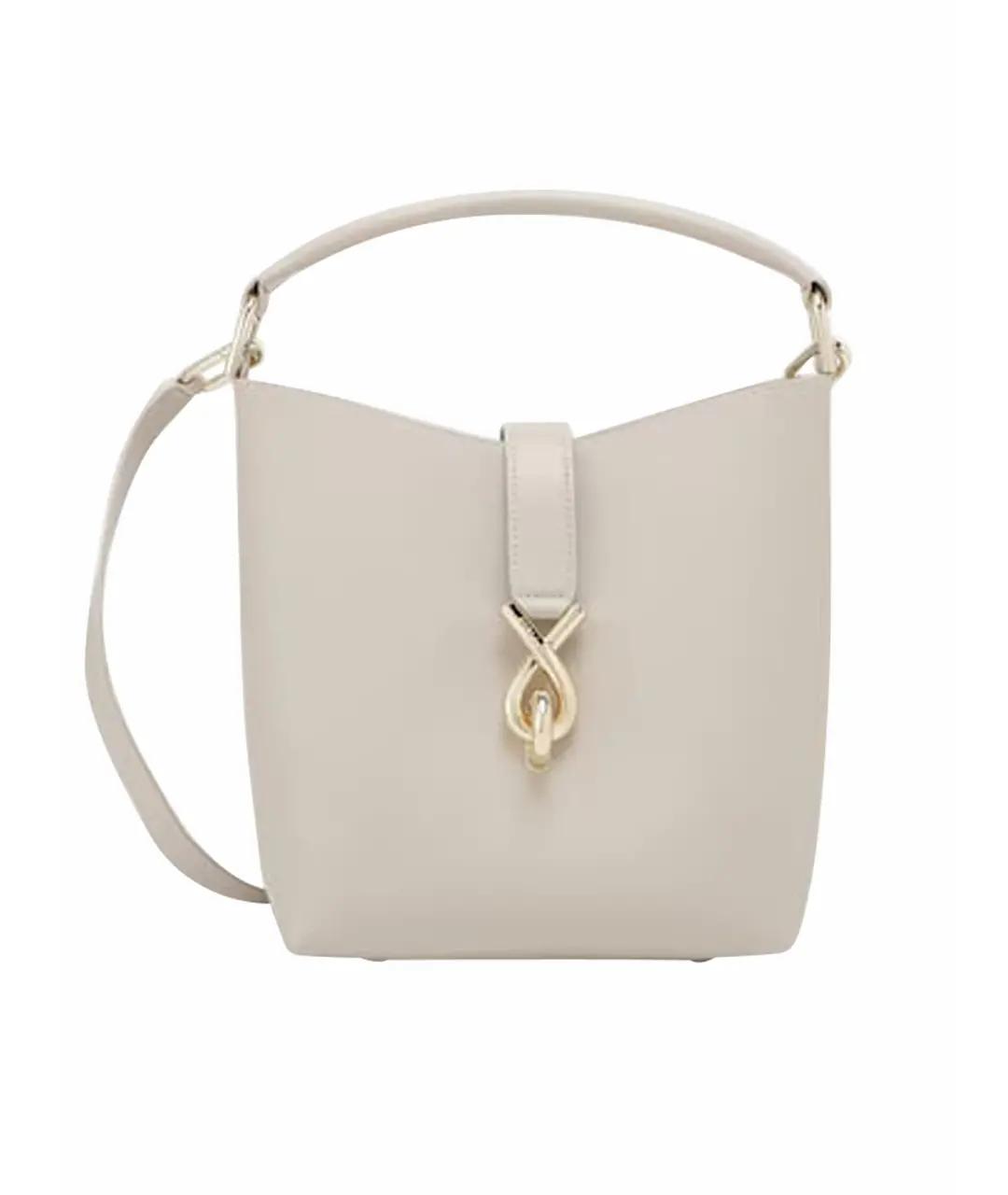 FURLA Бежевая кожаная сумка через плечо, фото 6