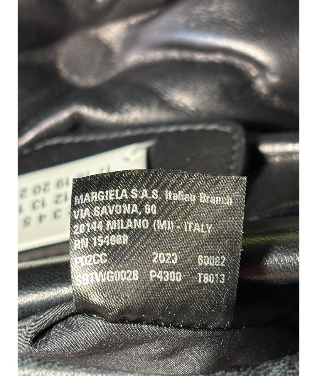 MAISON MARGIELA Черная сумка тоут из лакированной кожи, фото 6