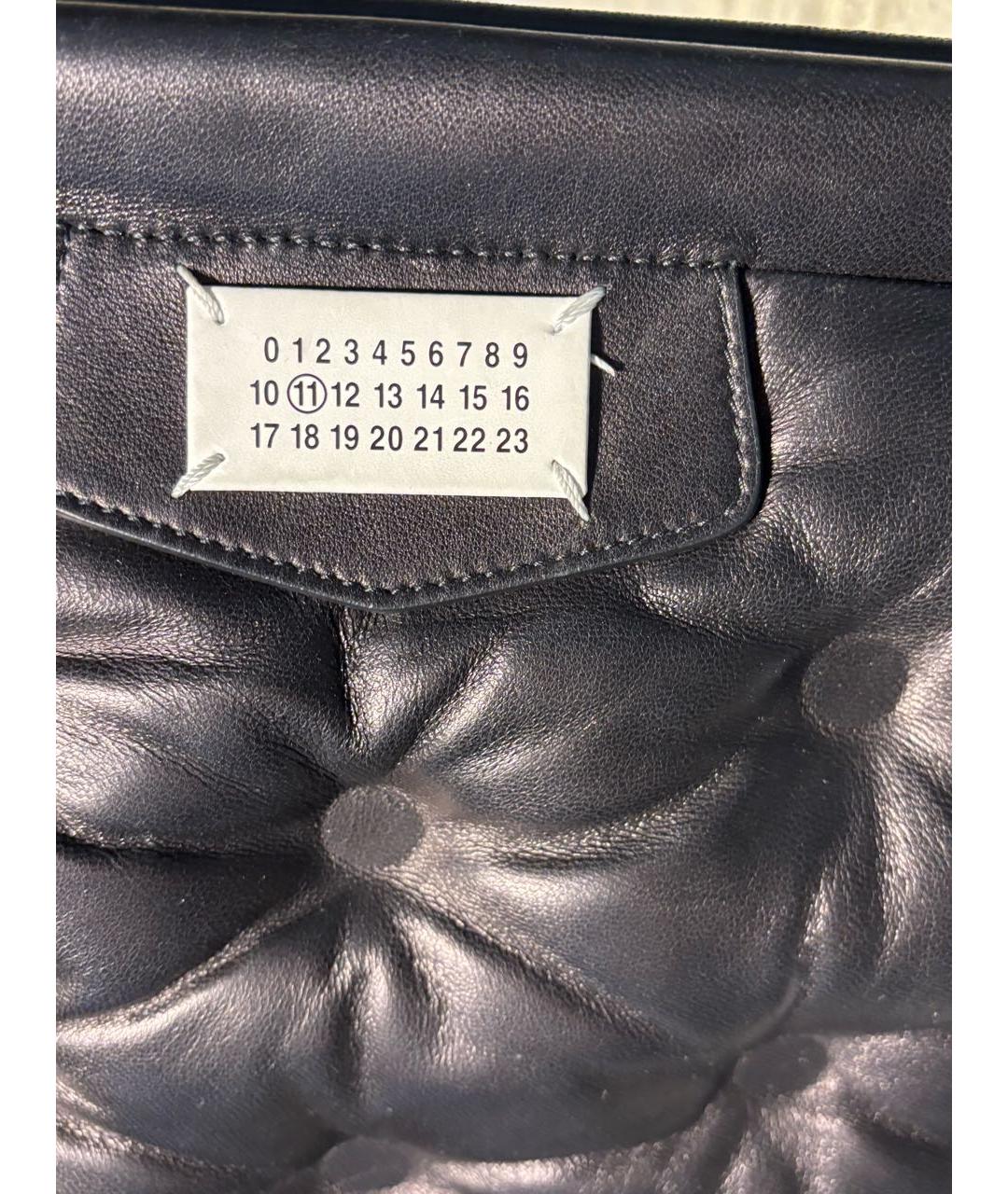 MAISON MARGIELA Черная сумка тоут из лакированной кожи, фото 7