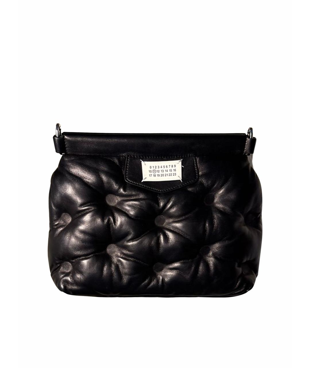 MAISON MARGIELA Черная сумка тоут из лакированной кожи, фото 1