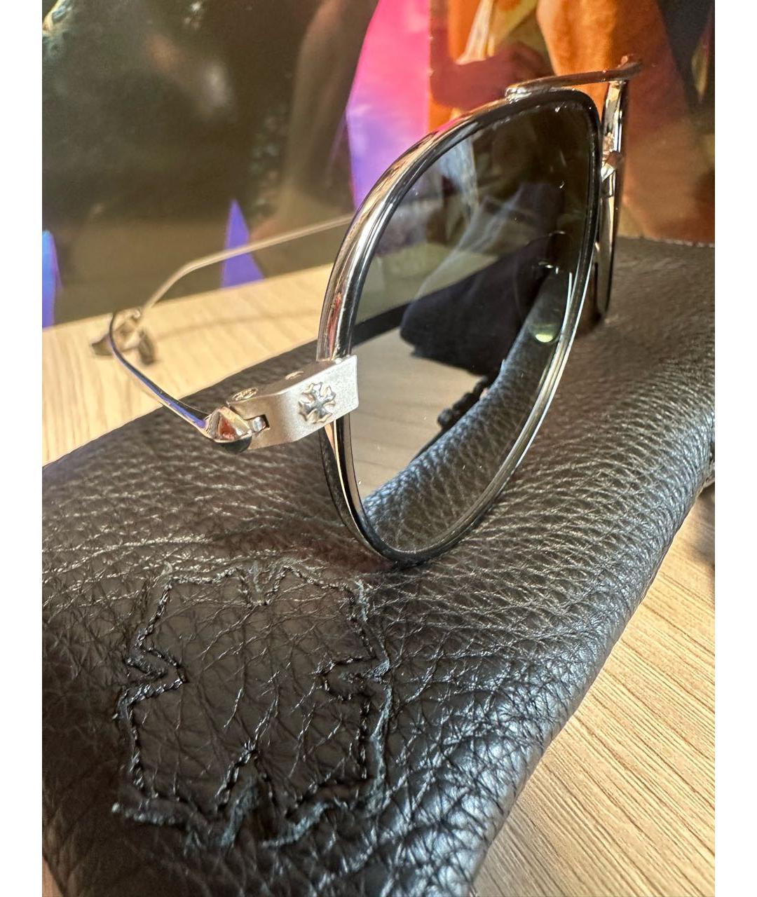 CHROME HEARTS Синие металлические солнцезащитные очки, фото 3