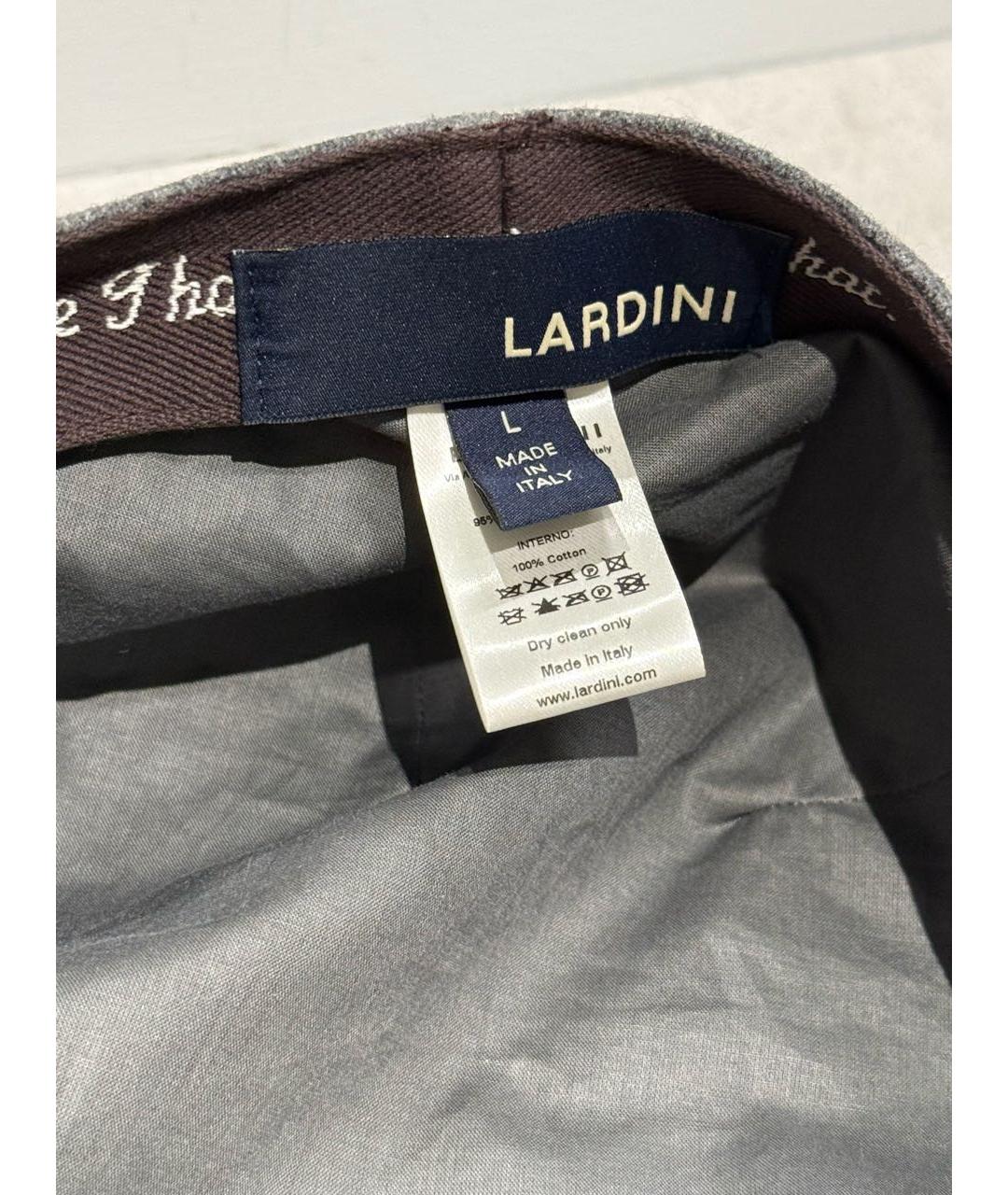 LARDINI Серая кашемировая кепка/бейсболка, фото 4