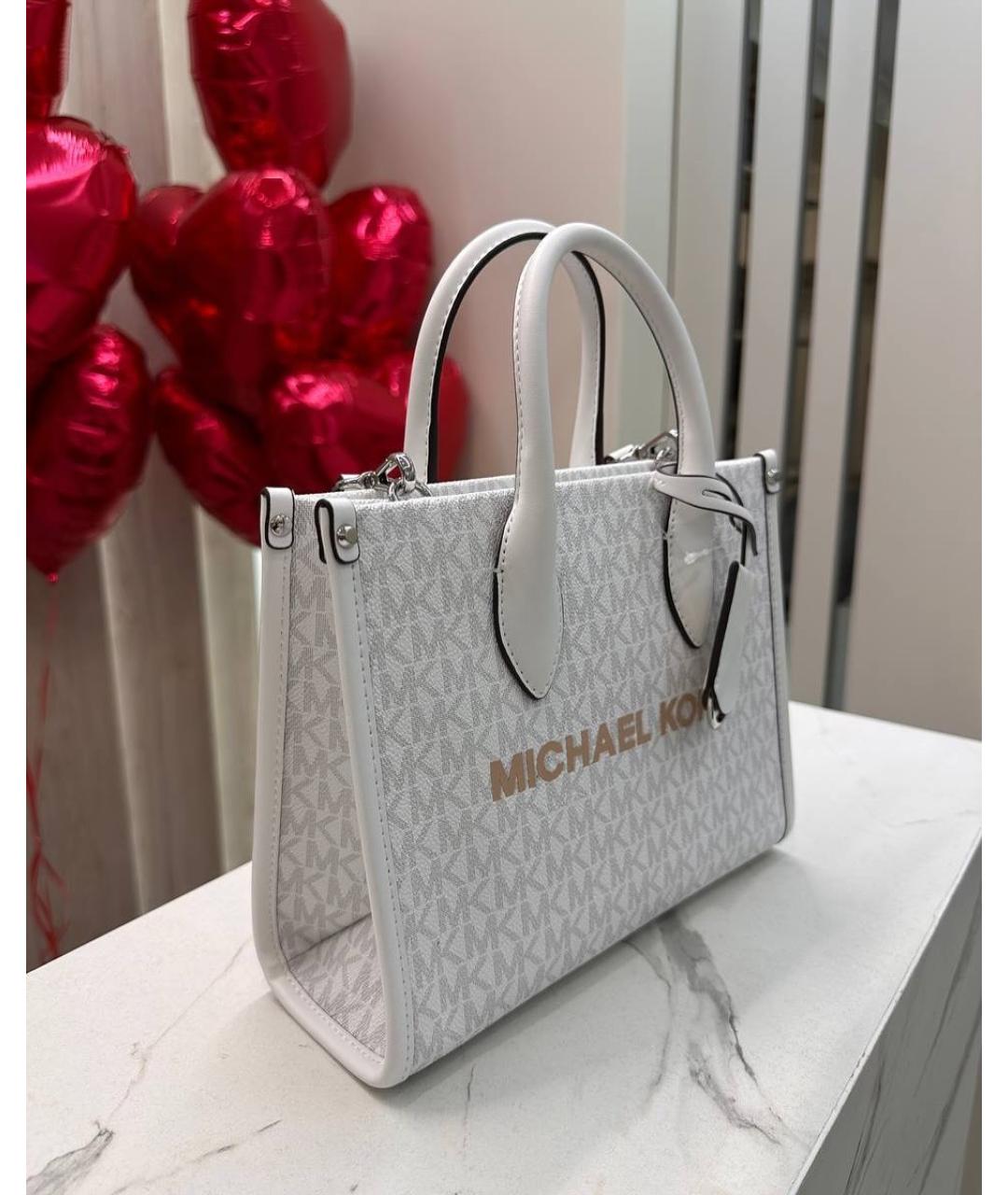 MICHAEL KORS Белая сумка с короткими ручками, фото 5
