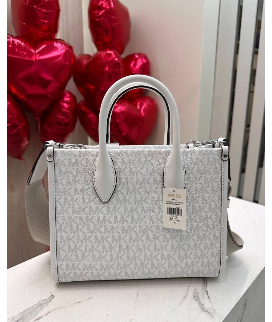 MICHAEL KORS Белая сумка с короткими ручками, фото 6