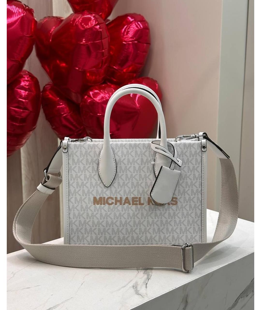 MICHAEL KORS Белая сумка с короткими ручками, фото 2
