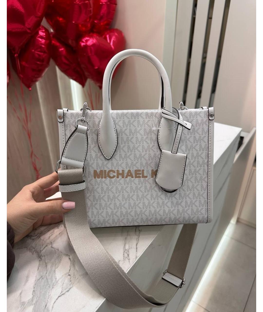 MICHAEL KORS Белая сумка с короткими ручками, фото 3