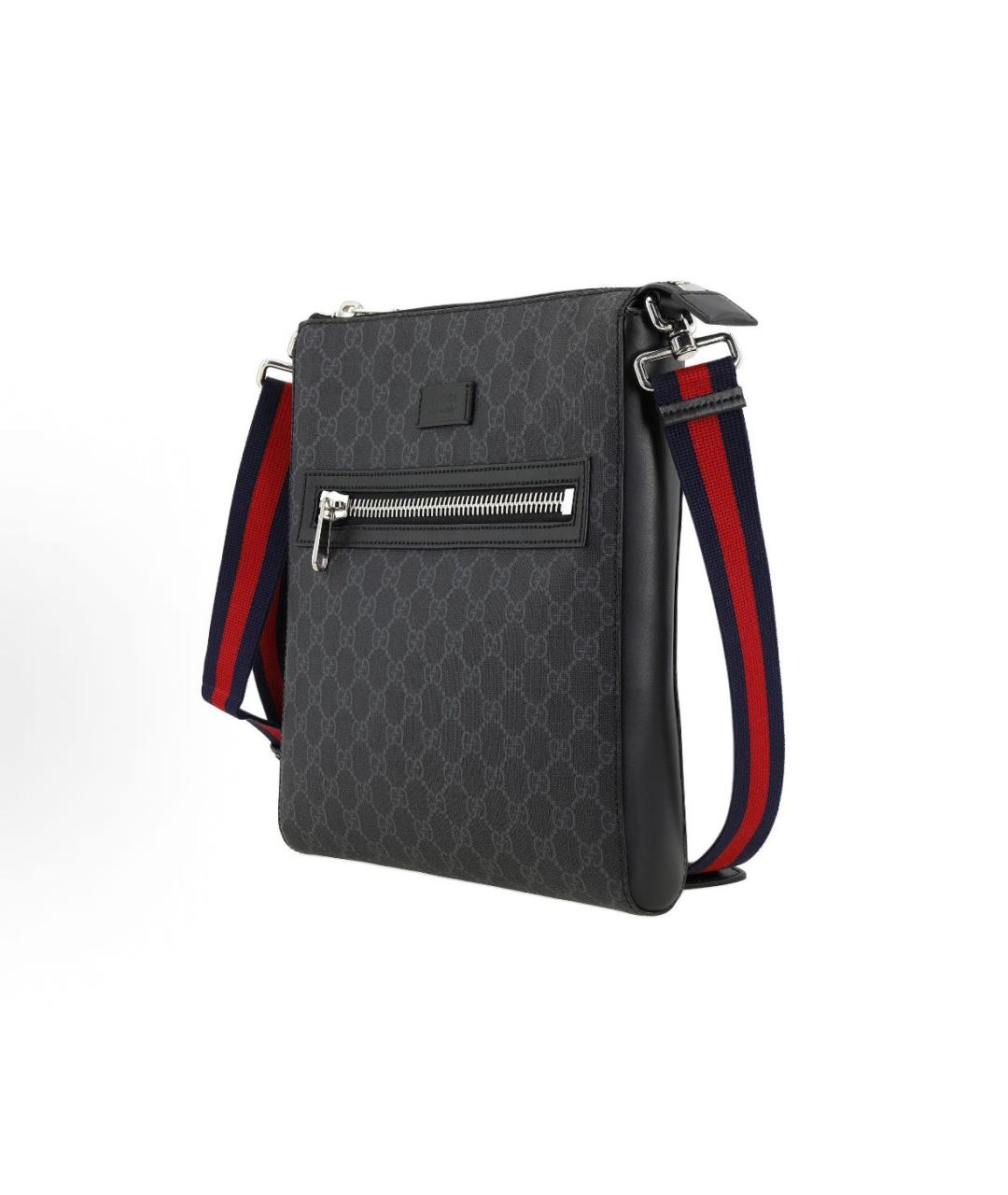 GUCCI Антрацитовая кожаная сумка на плечо, фото 2