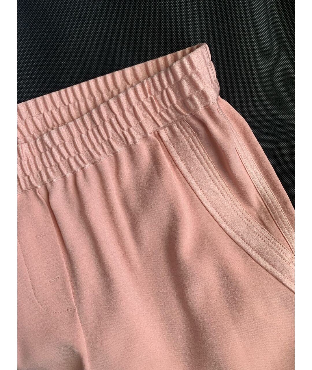 DKNY Розовые креповые прямые брюки, фото 3