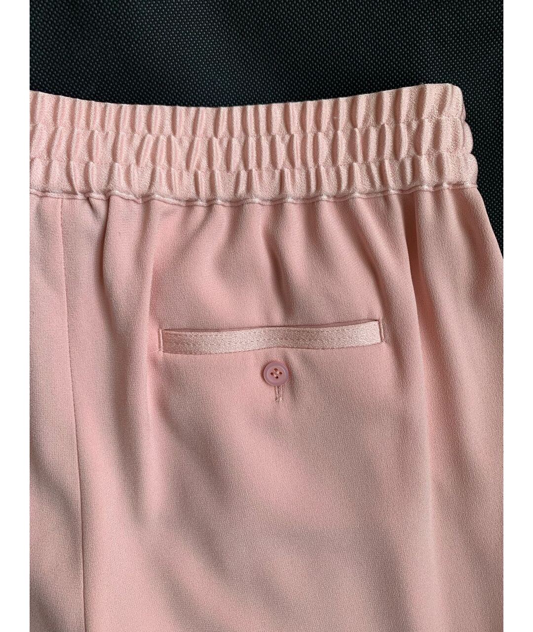 DKNY Розовые креповые прямые брюки, фото 4