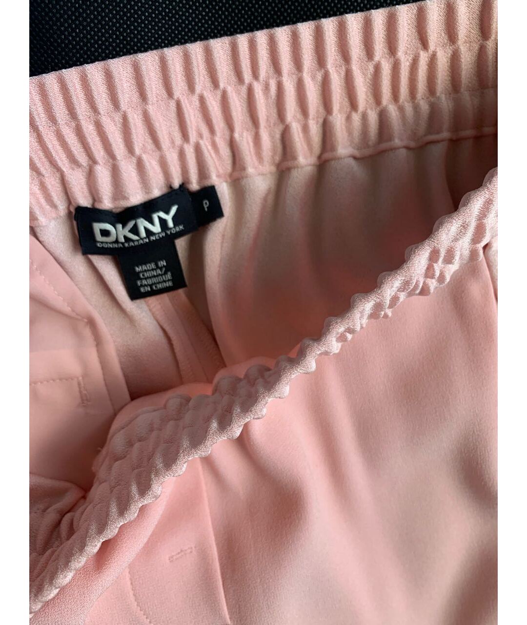 DKNY Розовые креповые прямые брюки, фото 2