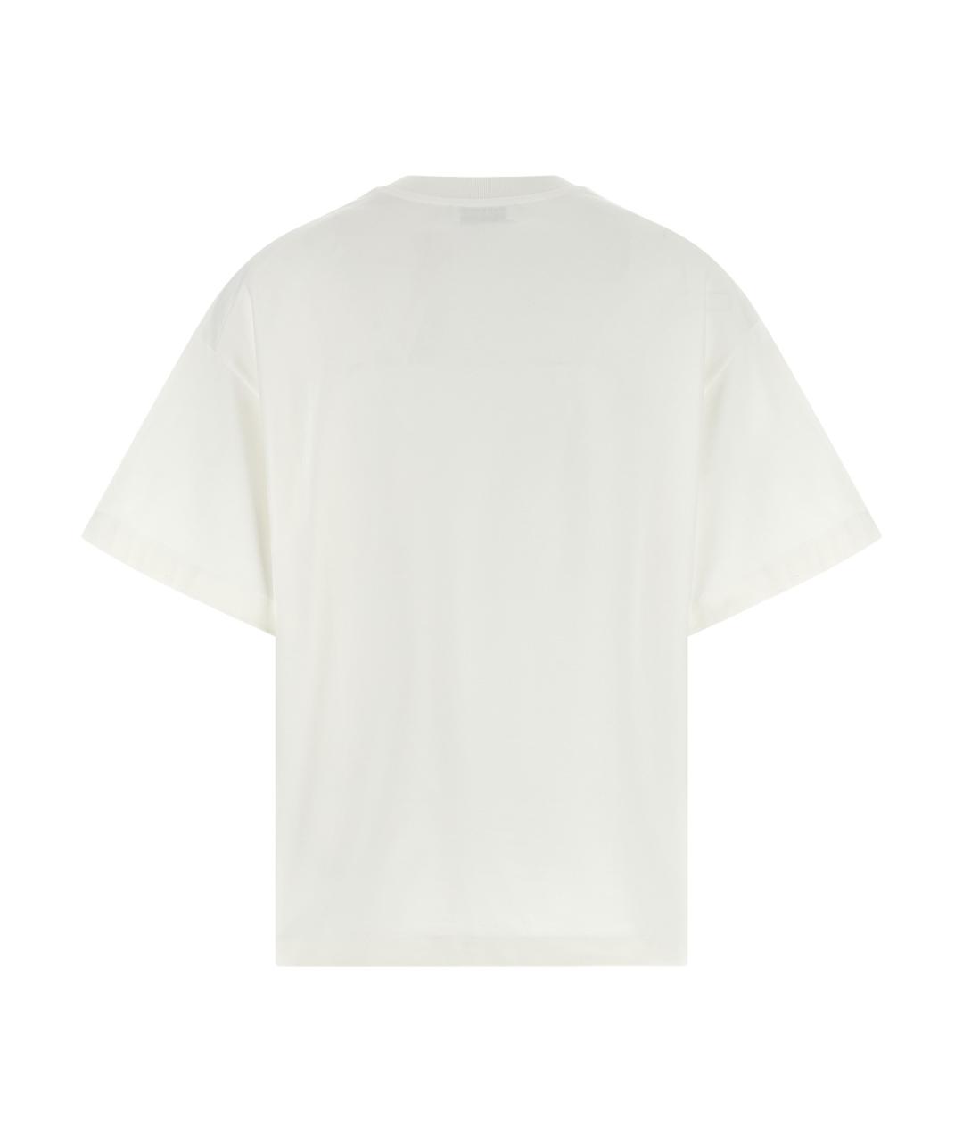 JIL SANDER Белая хлопковая футболка, фото 2