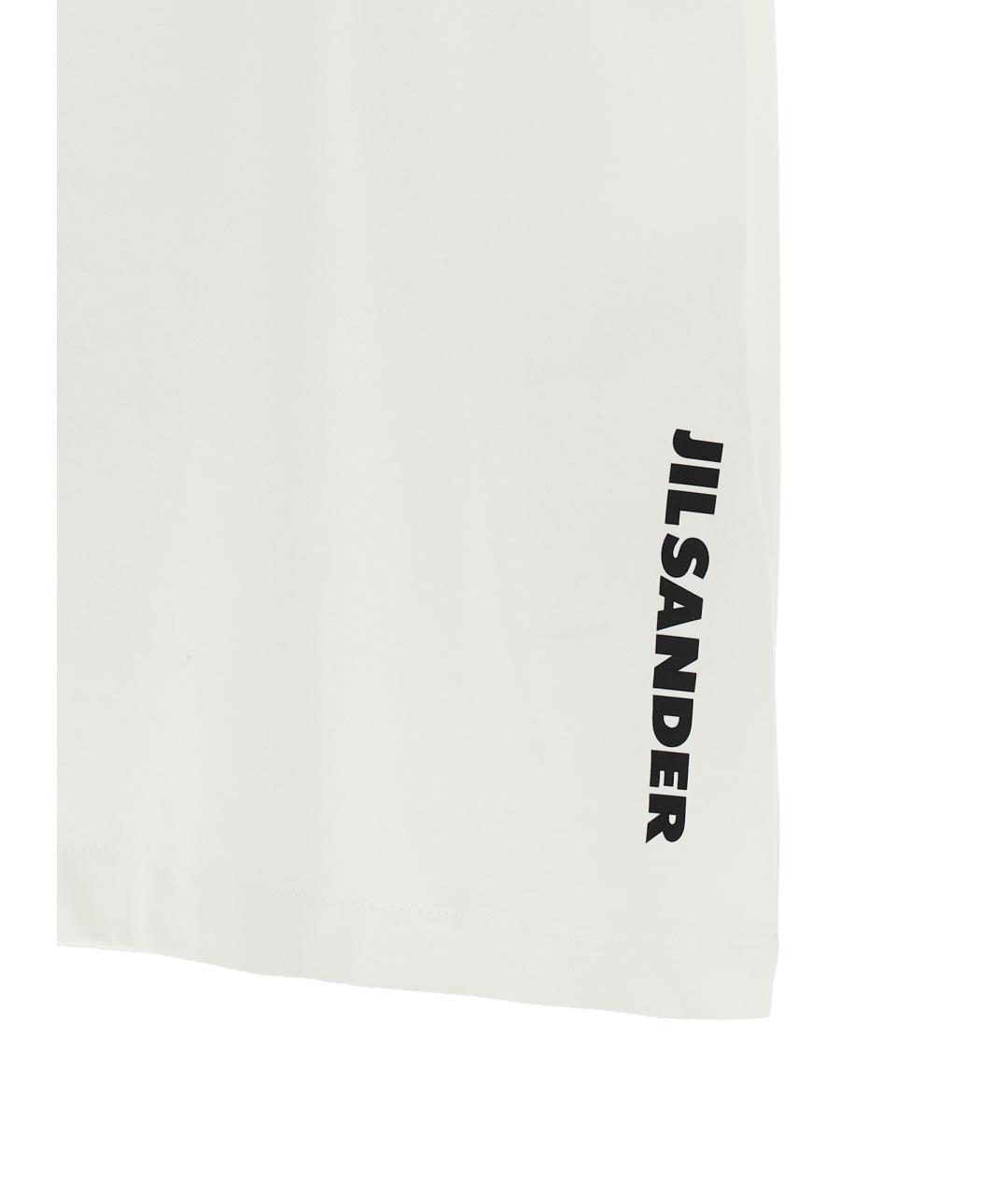 JIL SANDER Белая хлопковая футболка, фото 4