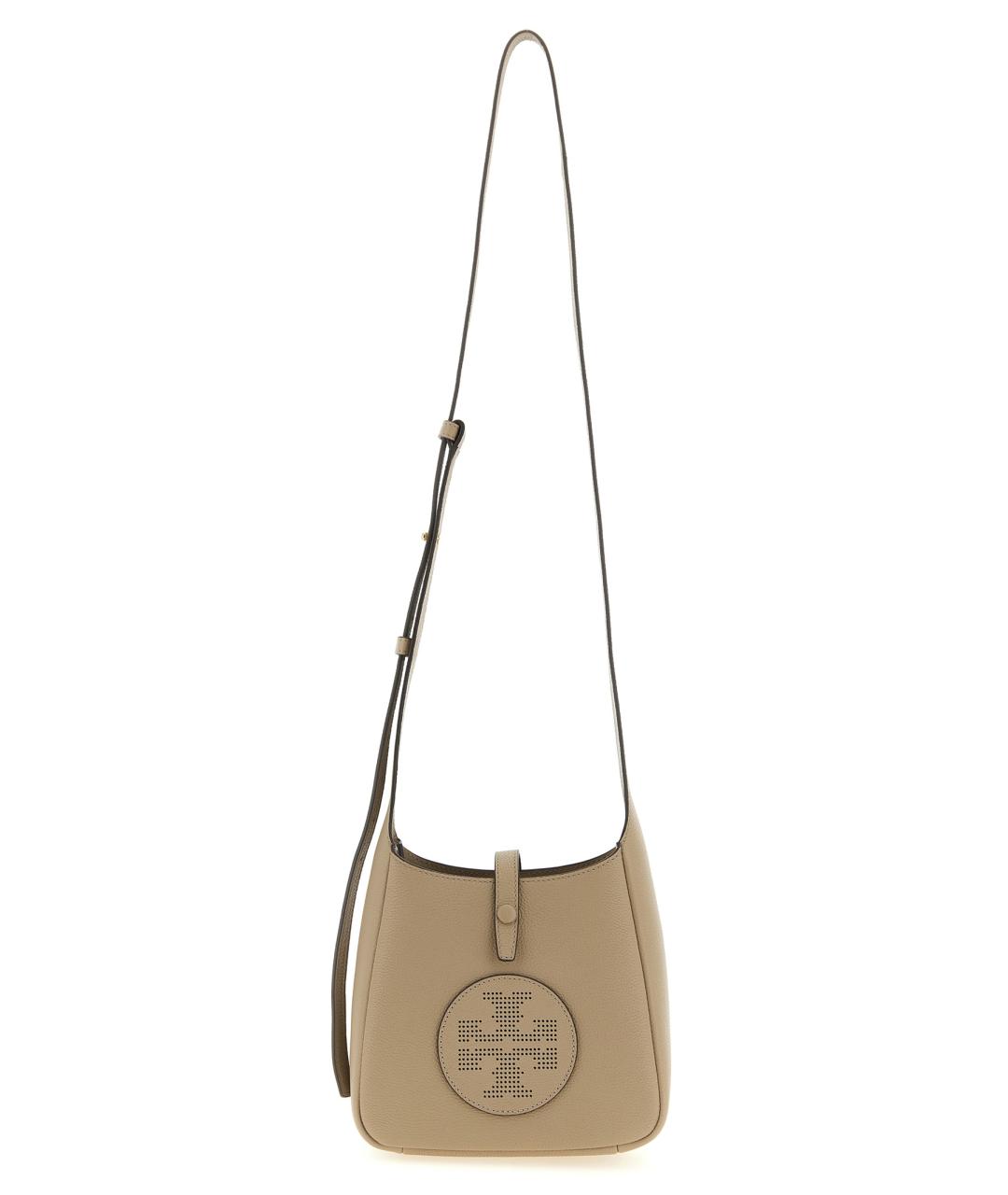 TORY BURCH Бежевая кожаная сумка через плечо, фото 1