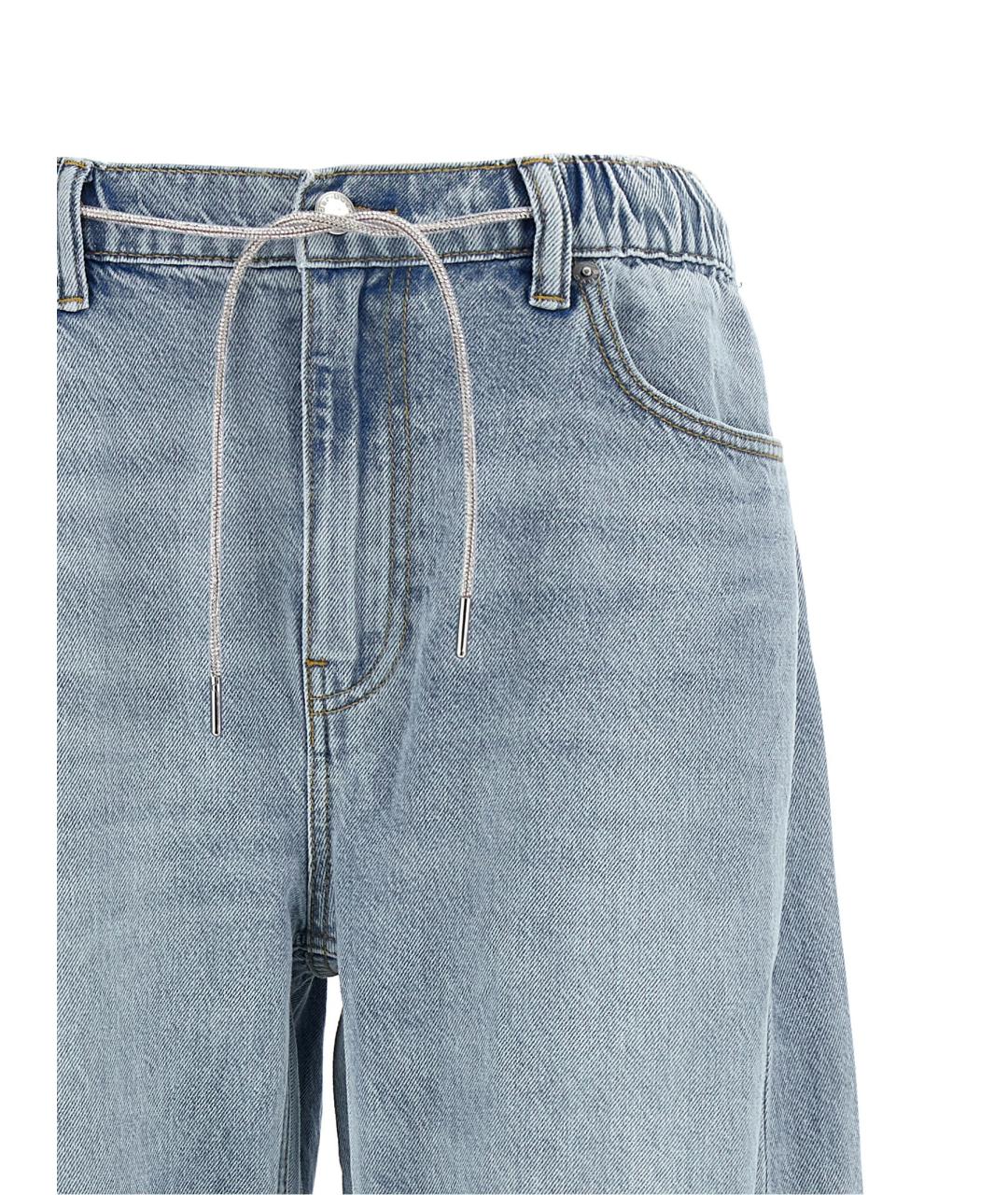ALEXANDER WANG Голубые хлопковые прямые джинсы, фото 3