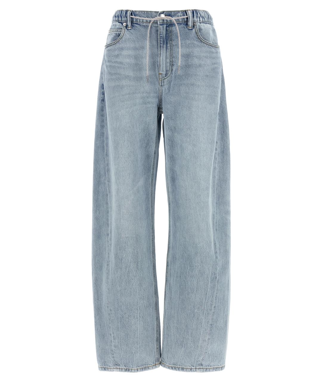 ALEXANDER WANG Голубые хлопковые прямые джинсы, фото 1