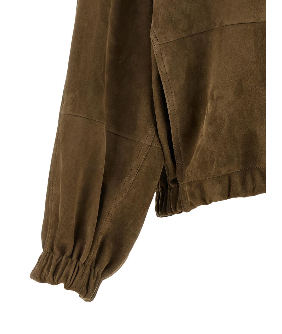 BRUNELLO CUCINELLI Коричневая замшевая куртка, фото 4