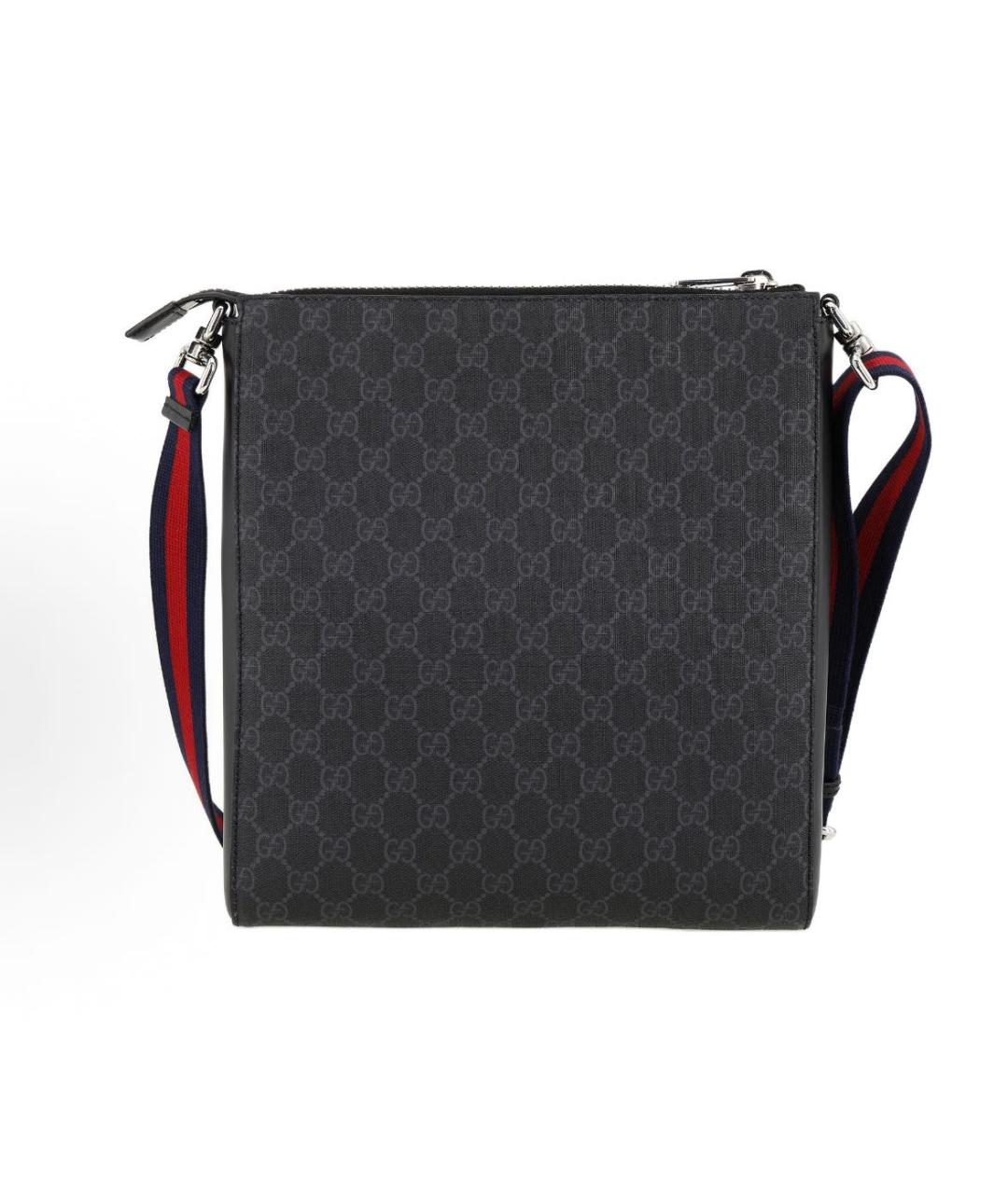 GUCCI Антрацитовая кожаная сумка через плечо, фото 3