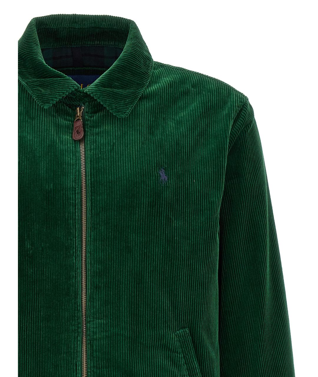 POLO RALPH LAUREN Зеленая хлопковая куртка, фото 3
