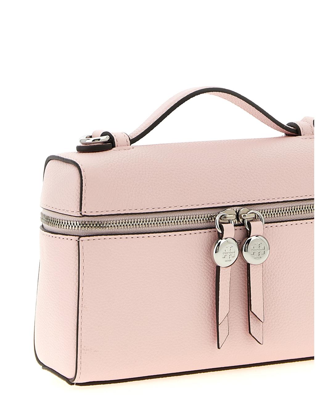 TORY BURCH Розовая кожаная сумка через плечо, фото 3