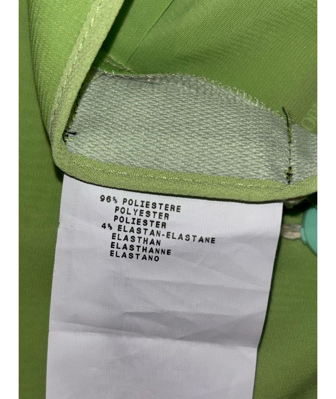 EMPORIO ARMANI Салатовая полиэстеровая юбка миди, фото 4