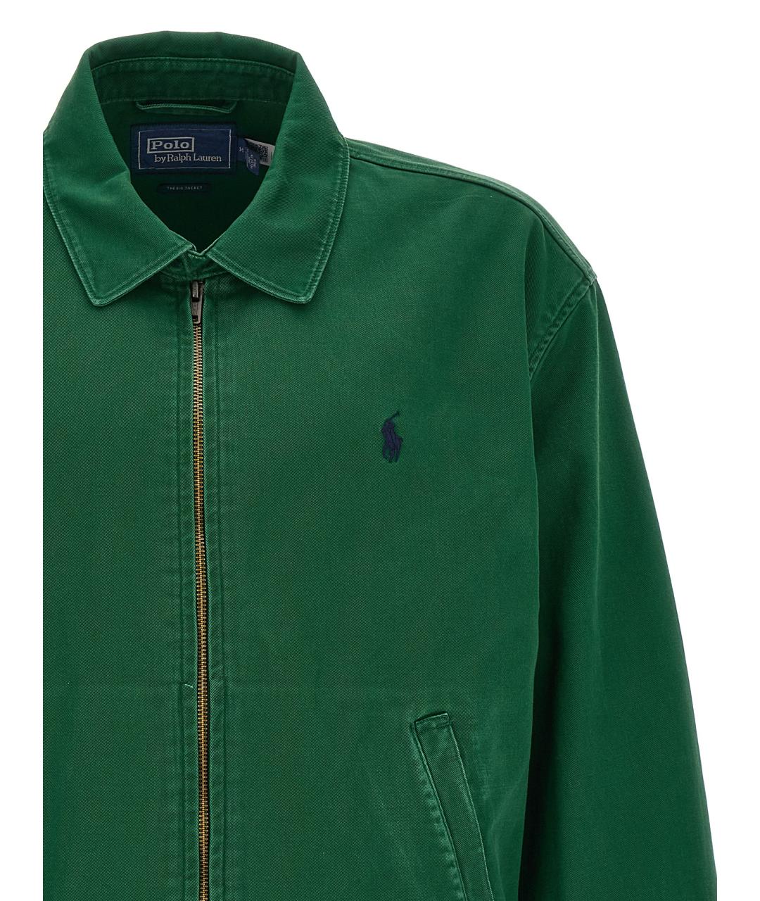 POLO RALPH LAUREN Зеленая хлопковая куртка, фото 3