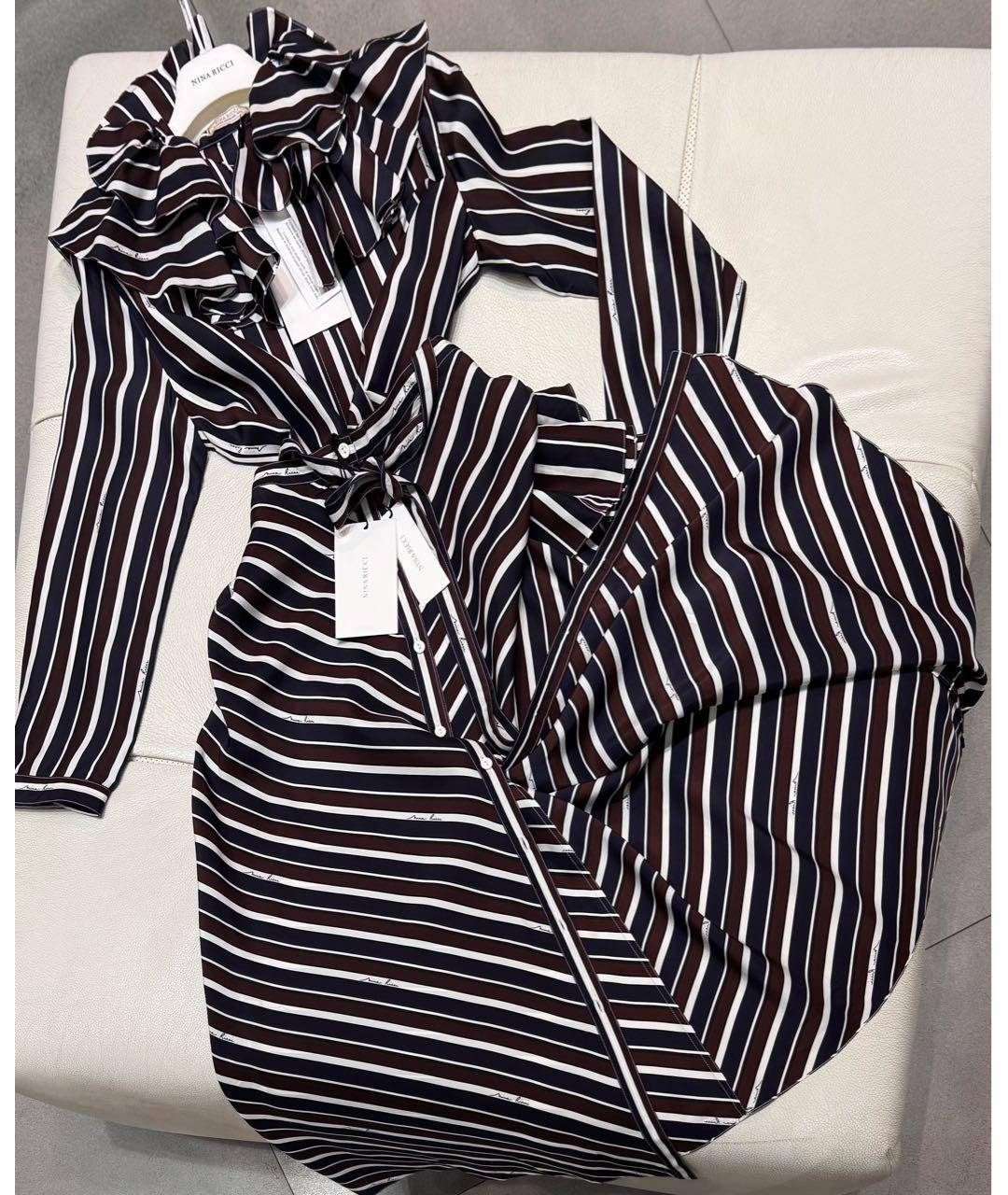 NINA RICCI Шелковый костюм с юбками, фото 4