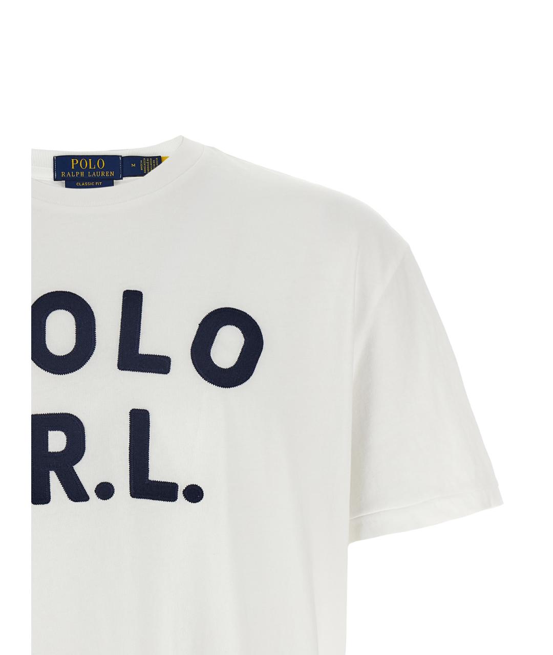 POLO RALPH LAUREN Белая хлопковая футболка, фото 3