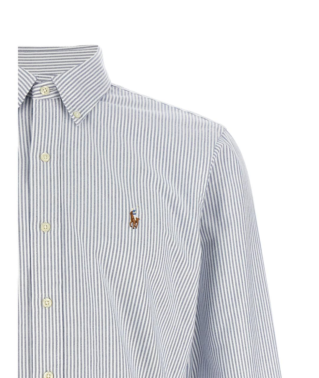 POLO RALPH LAUREN Голубая хлопковая кэжуал рубашка, фото 3