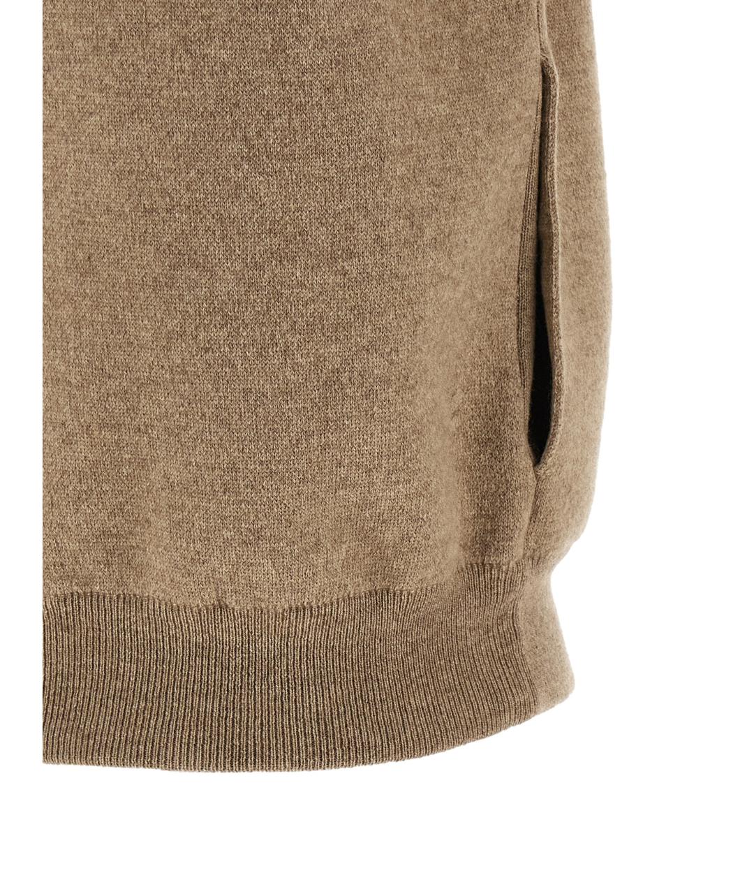 BRUNELLO CUCINELLI Бежевая кашемировая жилетка, фото 4