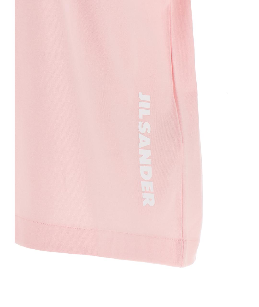 JIL SANDER Розовая хлопковая футболка, фото 4