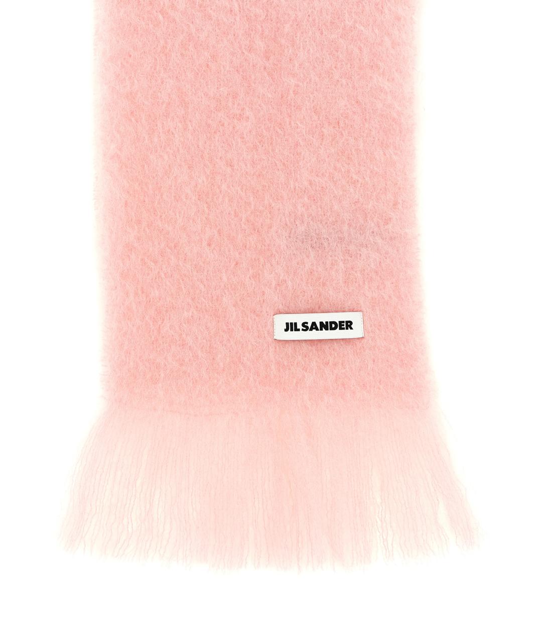 JIL SANDER Розовый шерстяной шарф, фото 2