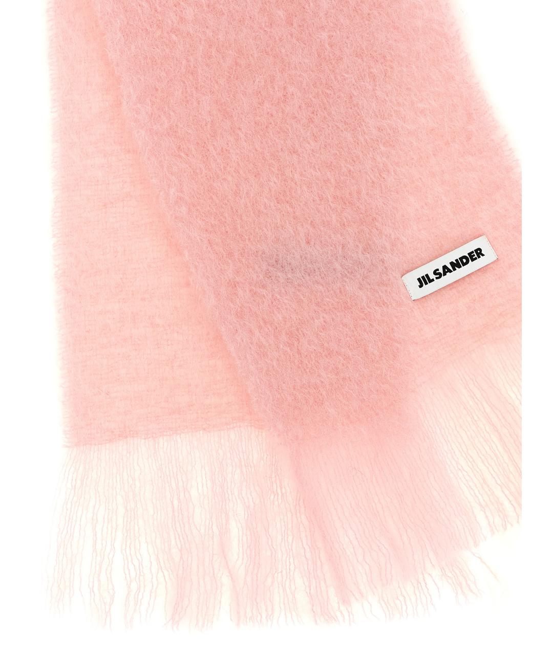 JIL SANDER Розовый шерстяной шарф, фото 3