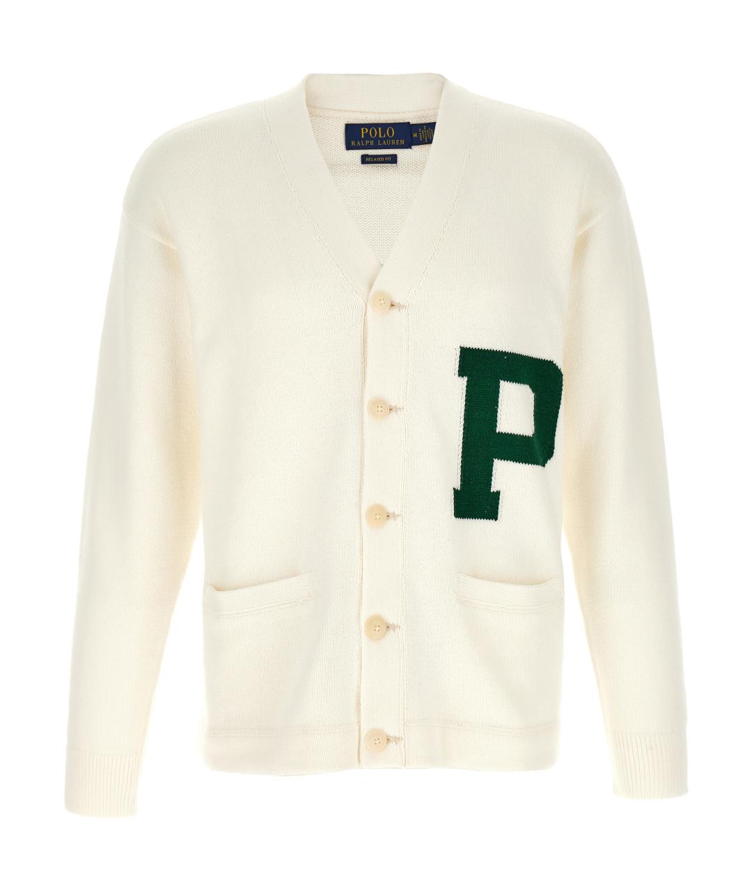 POLO RALPH LAUREN Белый хлопковый кардиган, фото 1