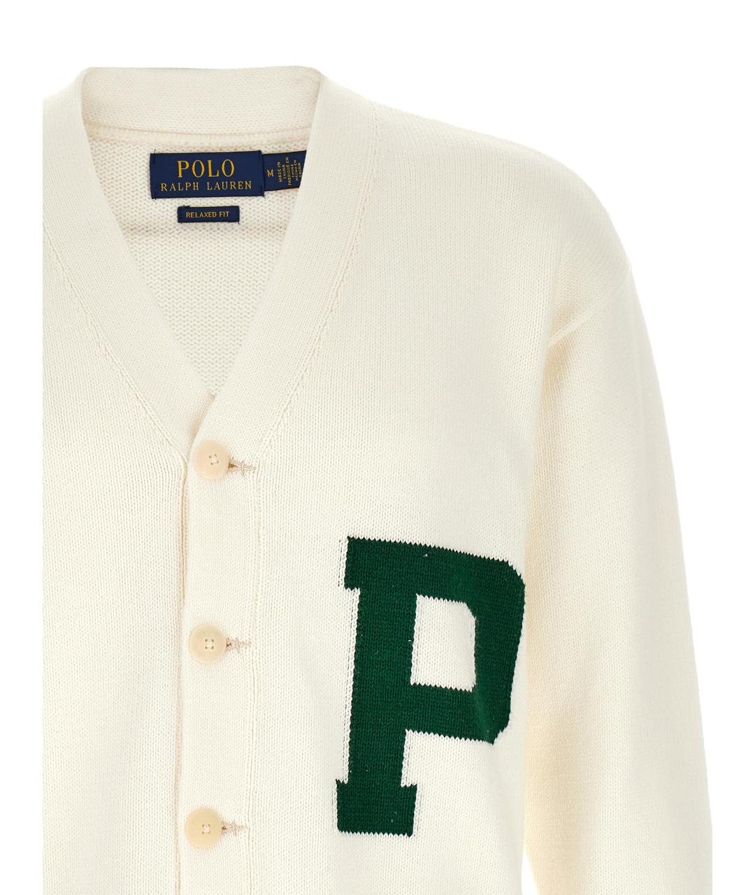POLO RALPH LAUREN Белый хлопковый кардиган, фото 3