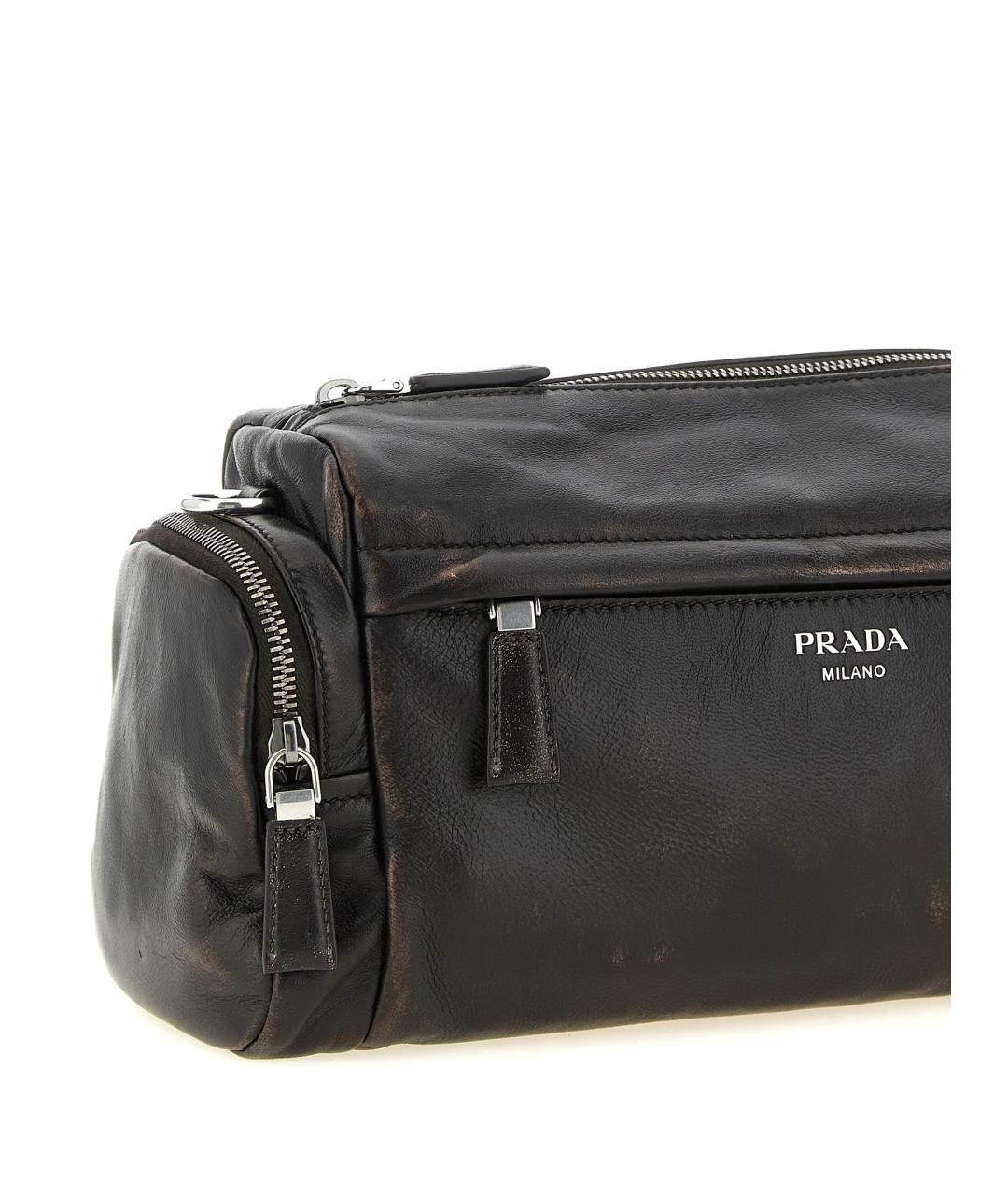 PRADA Коричневая кожаная сумка на плечо, фото 3
