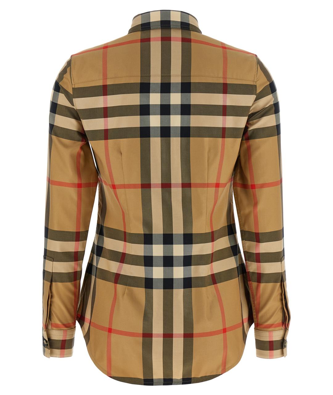 BURBERRY Бежевая хлопковая рубашка, фото 2