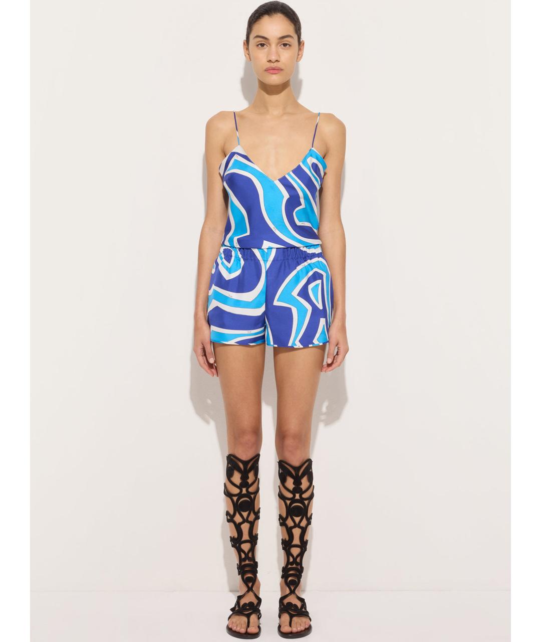 EMILIO PUCCI Синие полиамидовые шорты, фото 2