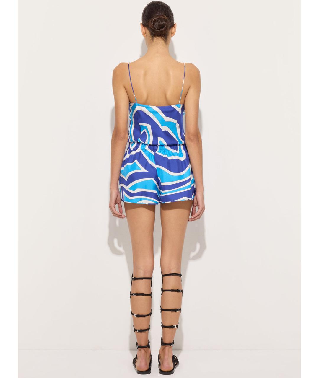 EMILIO PUCCI Синие полиамидовые шорты, фото 4