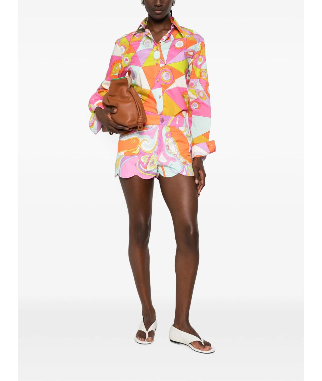 EMILIO PUCCI Мульти хлопковые шорты, фото 2