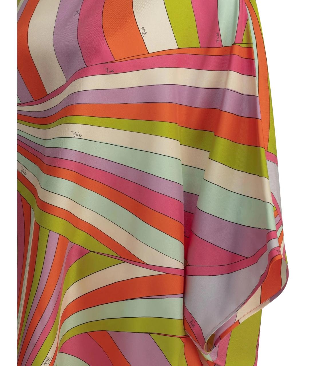 EMILIO PUCCI Мульти шелковая туника, фото 4