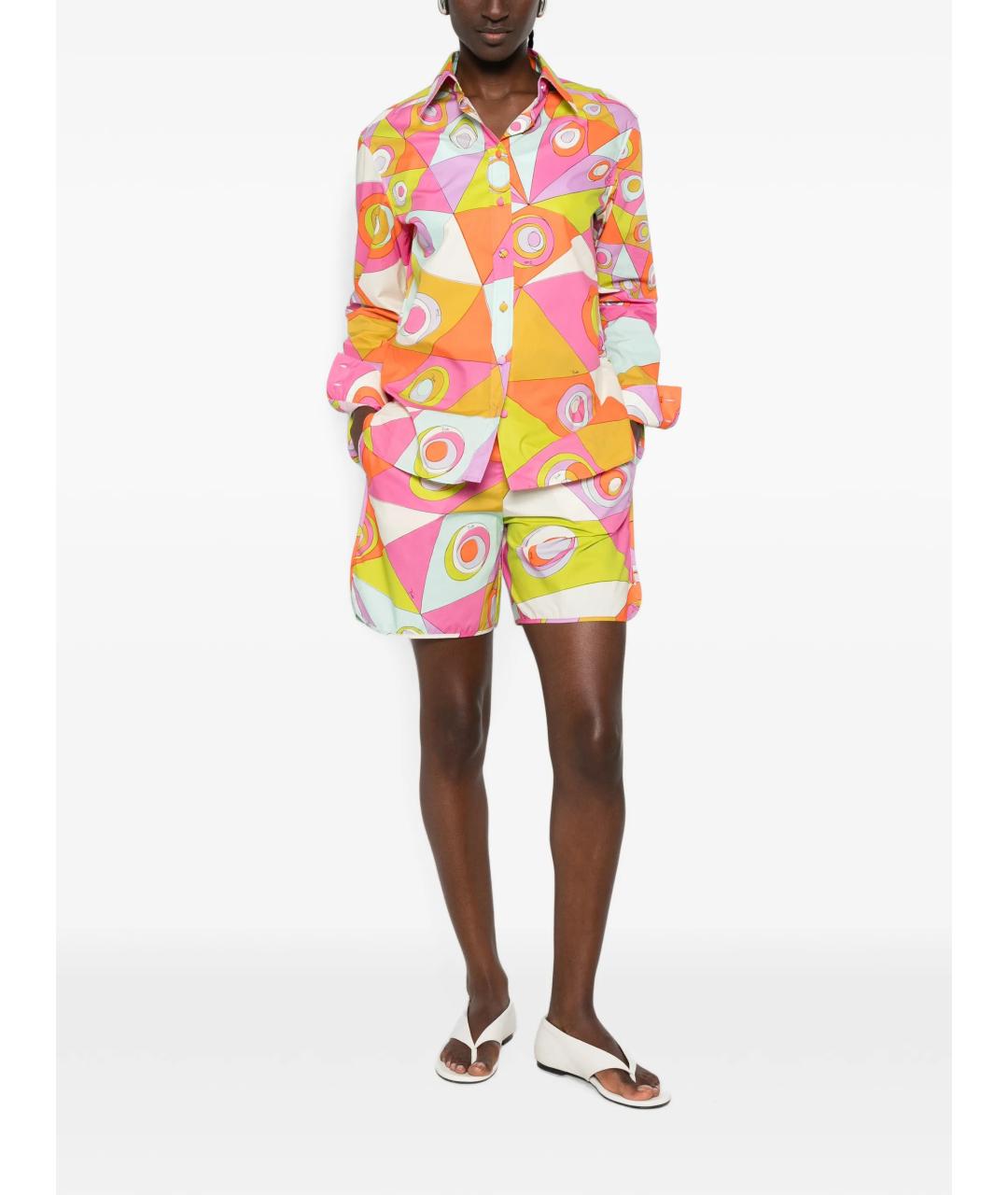 EMILIO PUCCI Мульти хлопковые шорты, фото 2