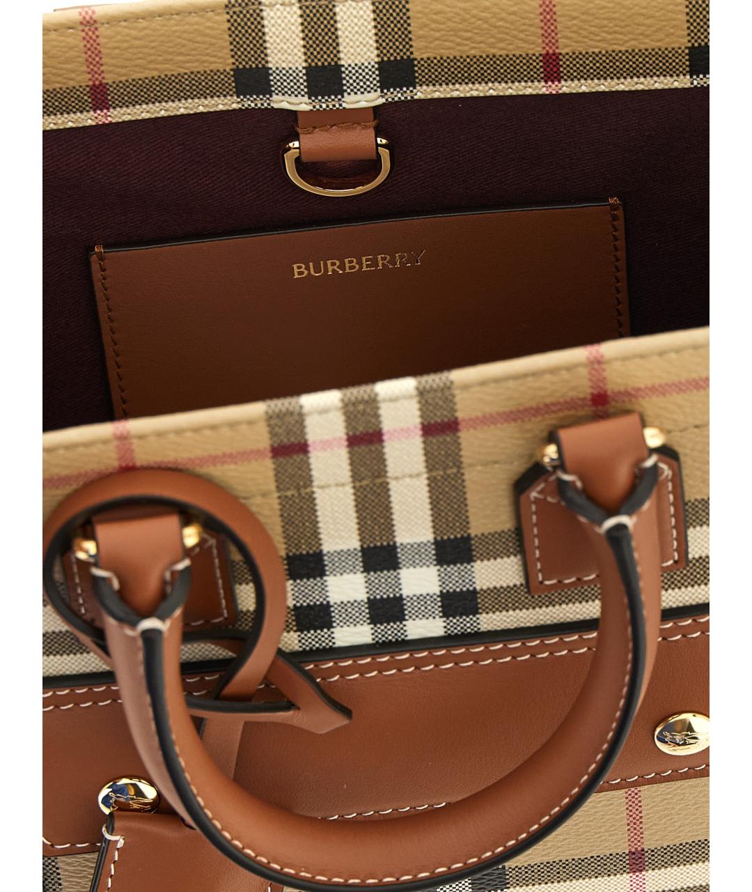 BURBERRY Бежевая сумка тоут, фото 4