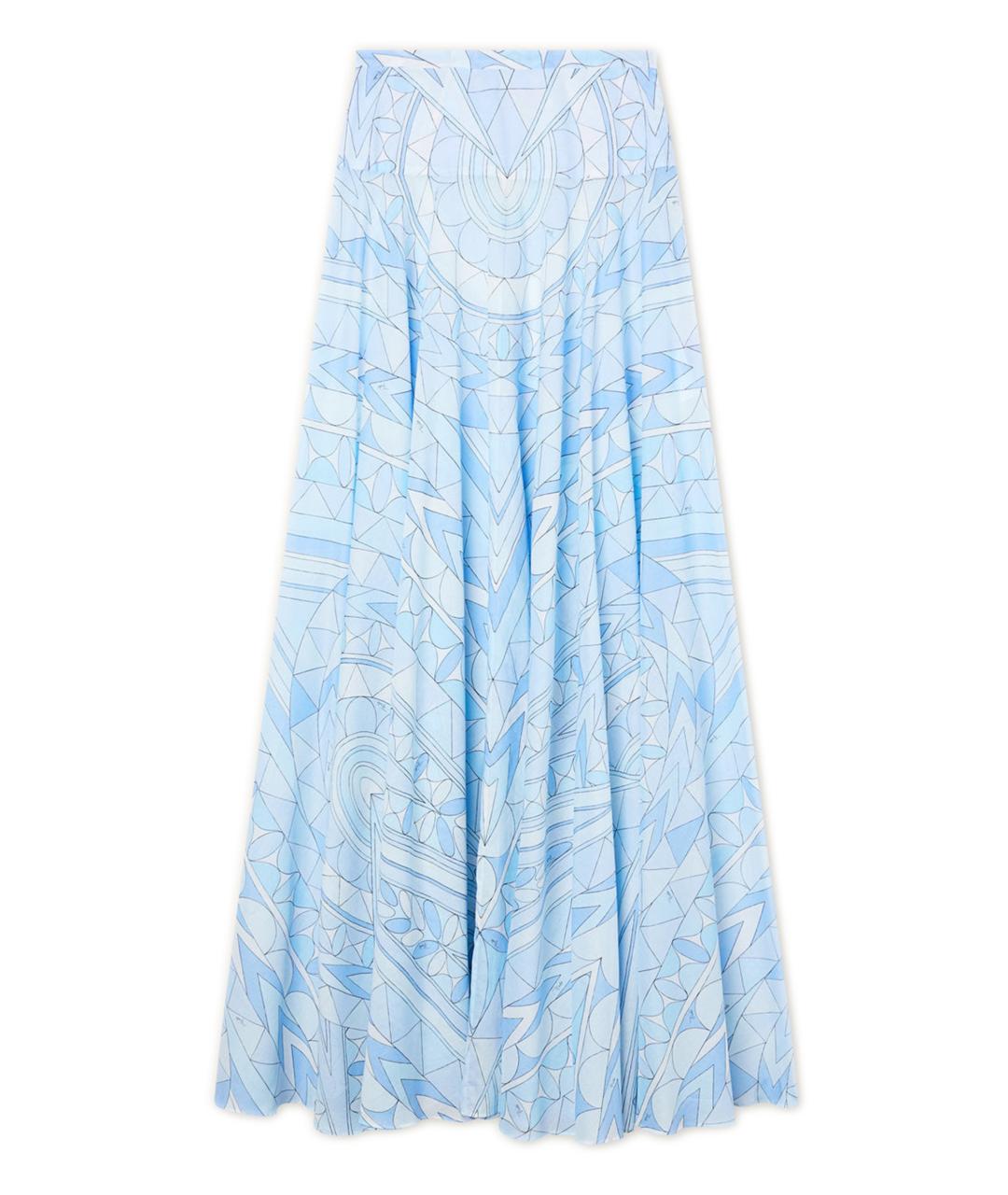 EMILIO PUCCI Голубая юбка миди, фото 1
