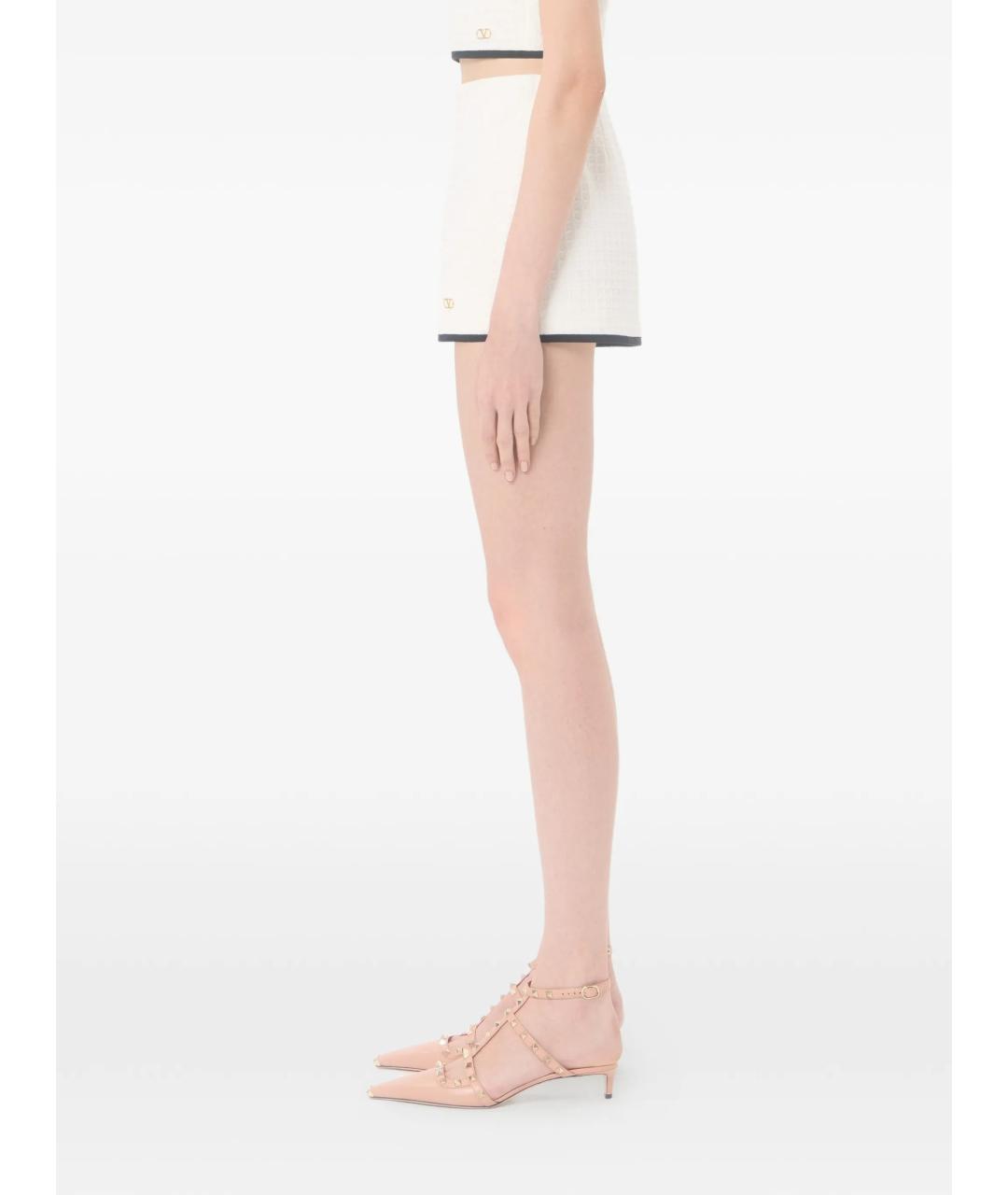 VALENTINO Белая юбка мини, фото 4