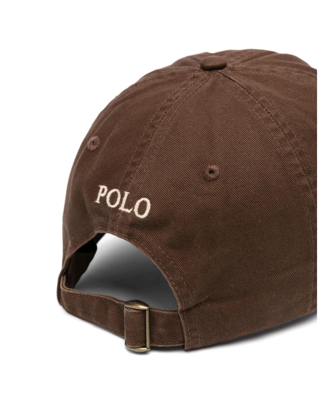POLO RALPH LAUREN Коричневая хлопковая кепка, фото 2