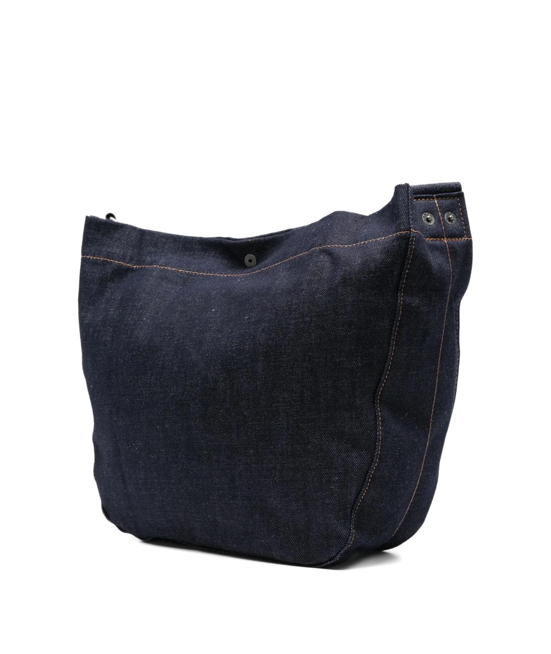 A.P.C. Синяя хлопковая сумка через плечо, фото 3